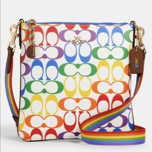 Coach Jes Slim Crossbody Purse Bag PRIDE Rainbow